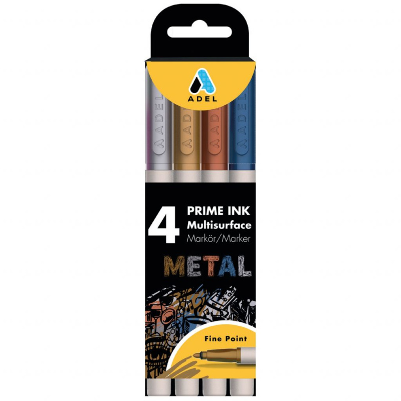 Fixy Prime Ink sada (4ks) - metalické odstíny