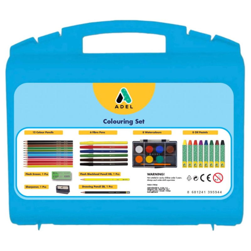 Sada na kreslení a malování v plastovém kufříku (31ks)