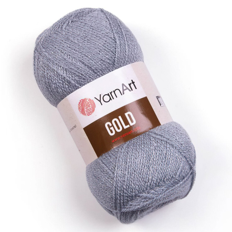 Pletací příze YarnArt GOLD 14500 světle šedá, efektní, 100g/400m