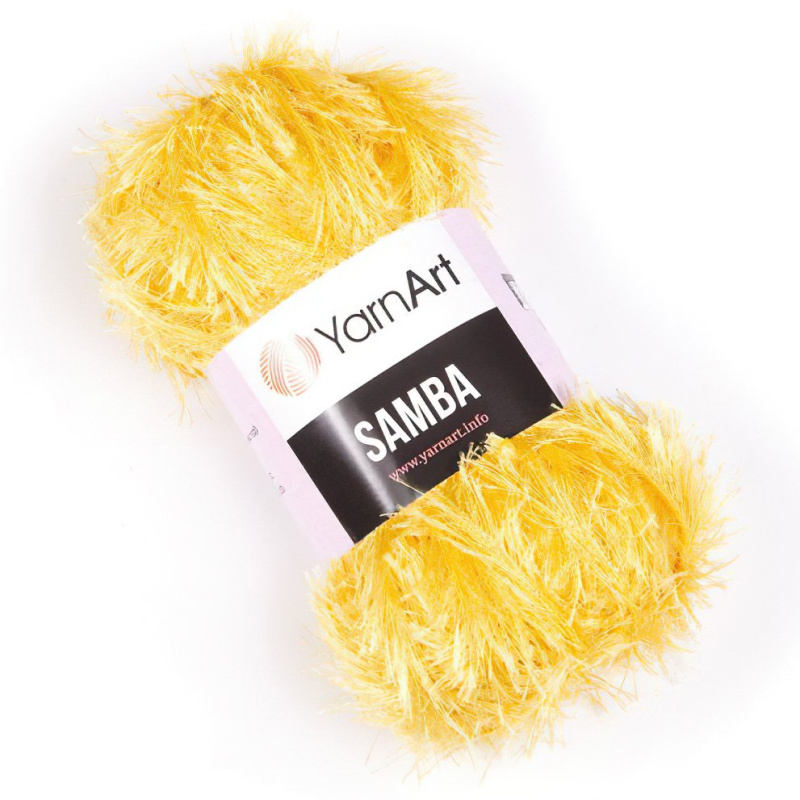 Pletací příze YarnArt SAMBA 47 žlutá, efektní, 150g/100m
