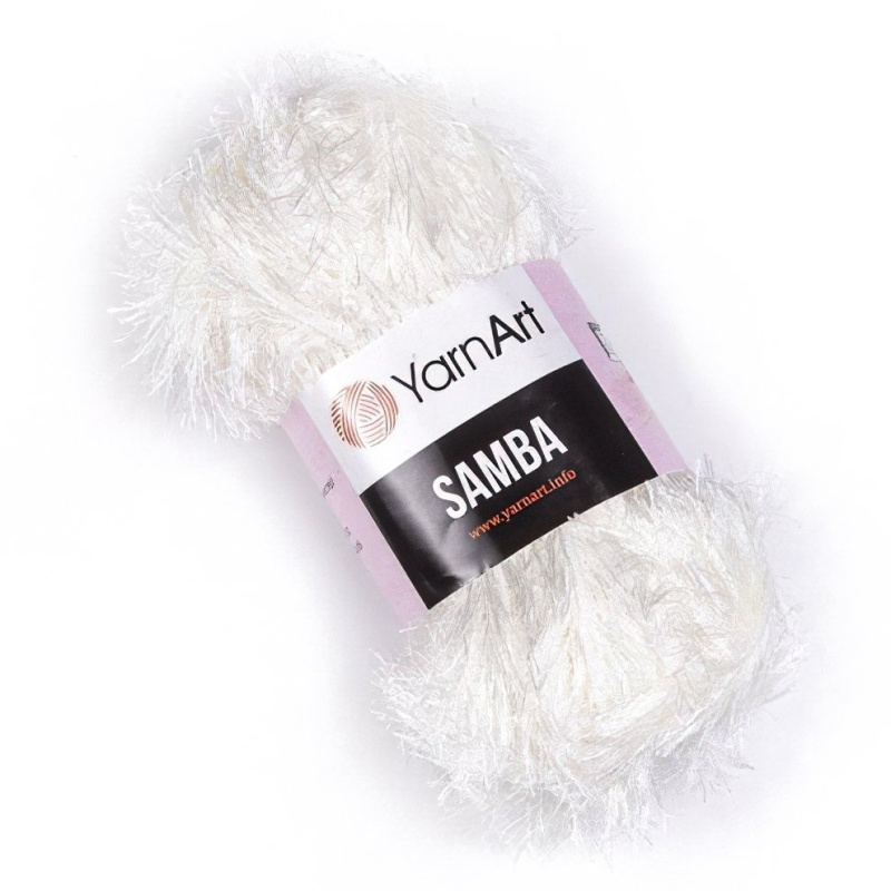 Pletací příze YarnArt SAMBA 830 smetanová, efektní, 150g/100m