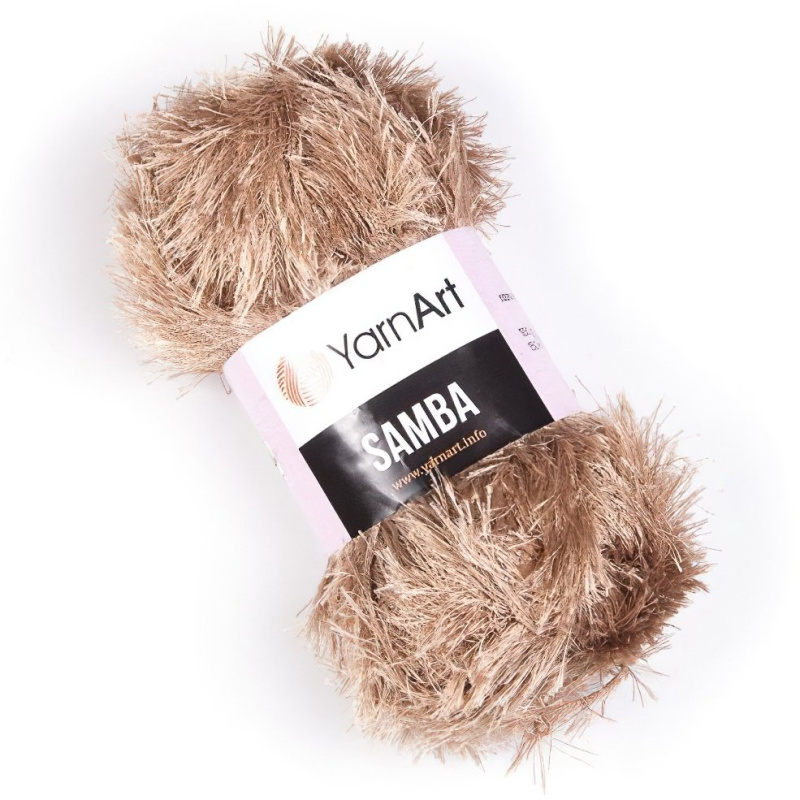 Pletací příze YarnArt SAMBA 3276 světle hnědá, efektní, 150g/100m
