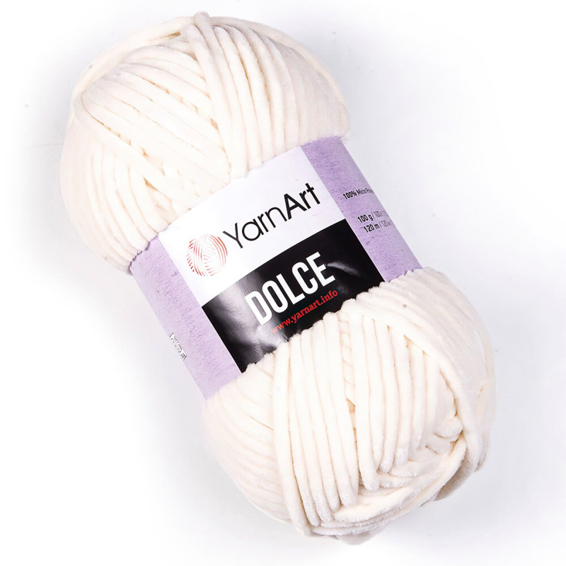 Pletací příze YarnArt DOLCE 745 smetanová, efektní, 100g/120m