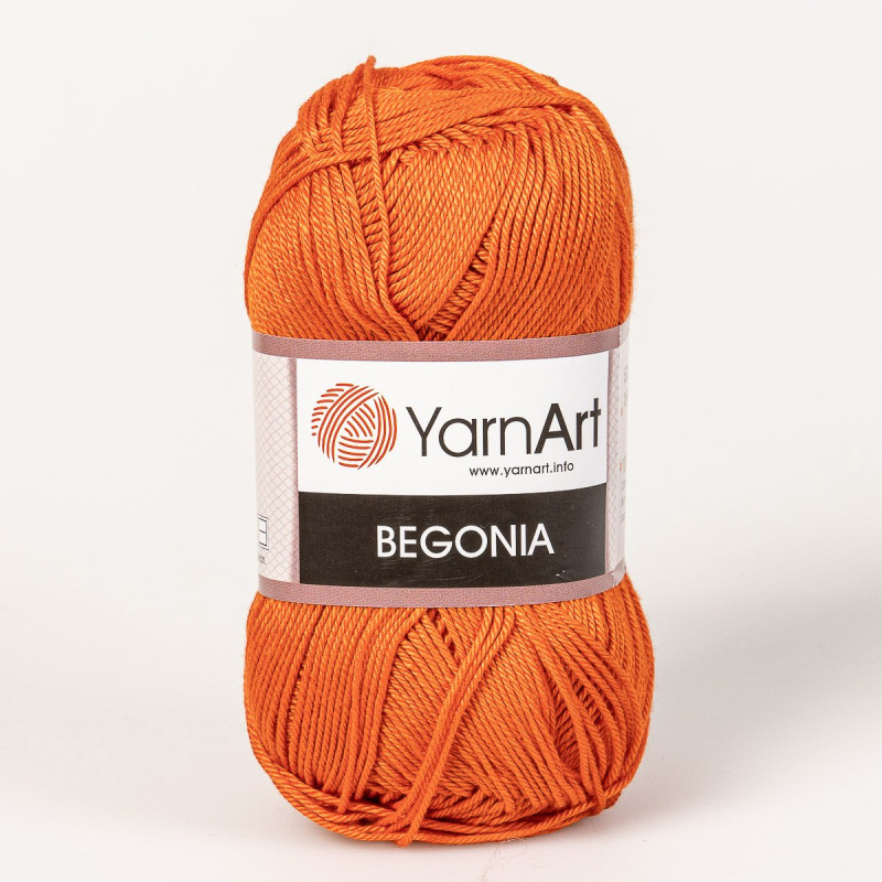 YarnArt Pletací / háčkovací příze YarnArt BEGONIA 5535 oranžová, jednobarevná, mercerovaná, 50g/169m