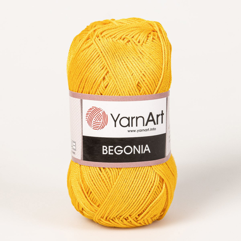 YarnArt Pletací / háčkovací příze YarnArt BEGONIA 5307 oranžovo-žlutá, jednobarevná, mercerovaná, 50g/169m