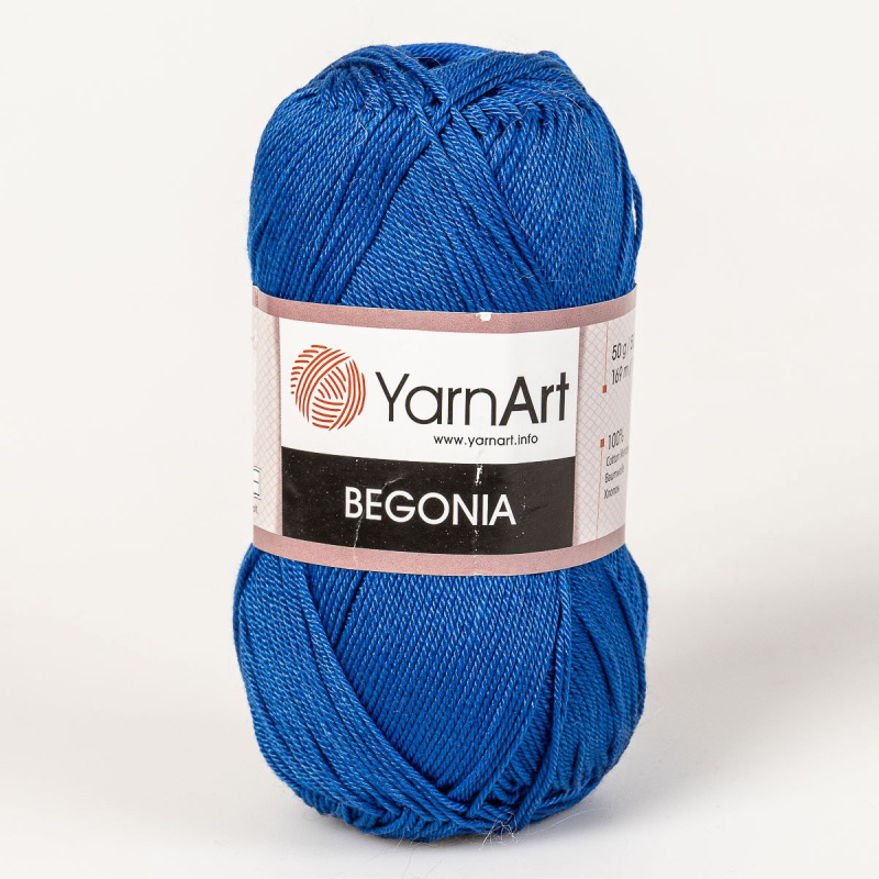 YarnArt Pletací / háčkovací příze YarnArt BEGONIA 4915 námořnická modrá, jednobarevná, mercerovaná, 50g/169m