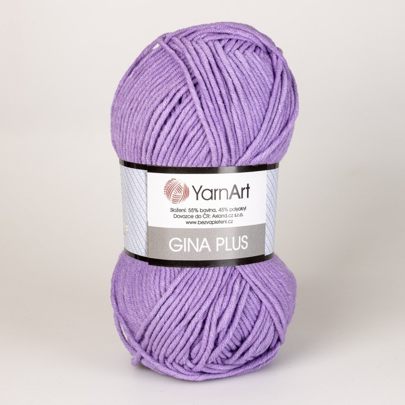 Pletací / háčkovací příze YarnArt JEANS PLUS 72 fialová, jednobarevná, 100g/160m