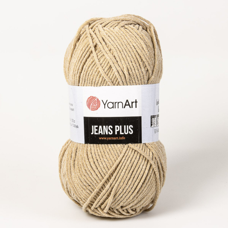 YarnArt pletací / háčkovací příze YarnArt JEANS PLUS 48 béžová, jednobarevná, 100g/160m