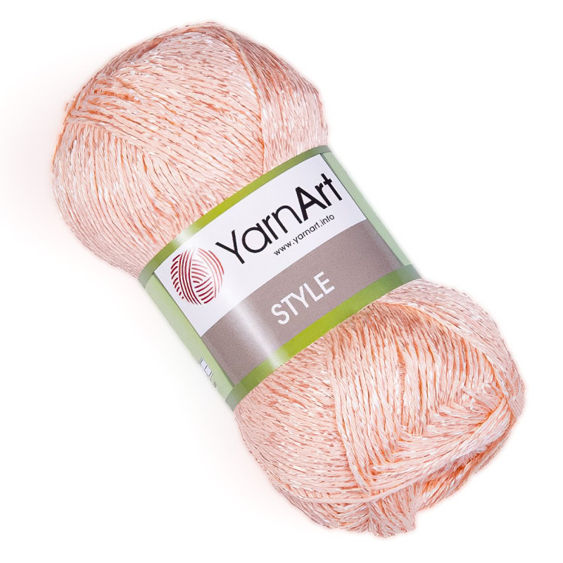 Pletací / háčkovací příze YarnArt STYLE 658 světlá lososová, jednobarevná, viskózová, 50g/185m