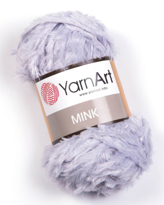 Pletací / háčkovací příze YarnArt MINK 334 světle šedá, kožešinový efekt, jednobarevná 50g/75m