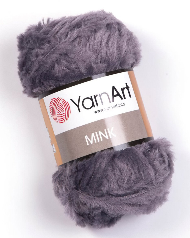 Pletací / háčkovací příze YarnArt MINK 335 tmavě šedá, kožešinový efekt, jednobarevná 50g/75m