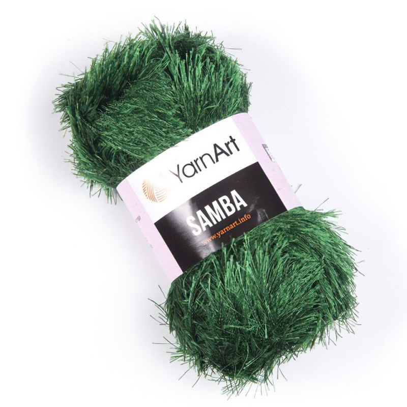 Pletací příze YarnArt SAMBA 200 zelená, efektní, 150g/100m