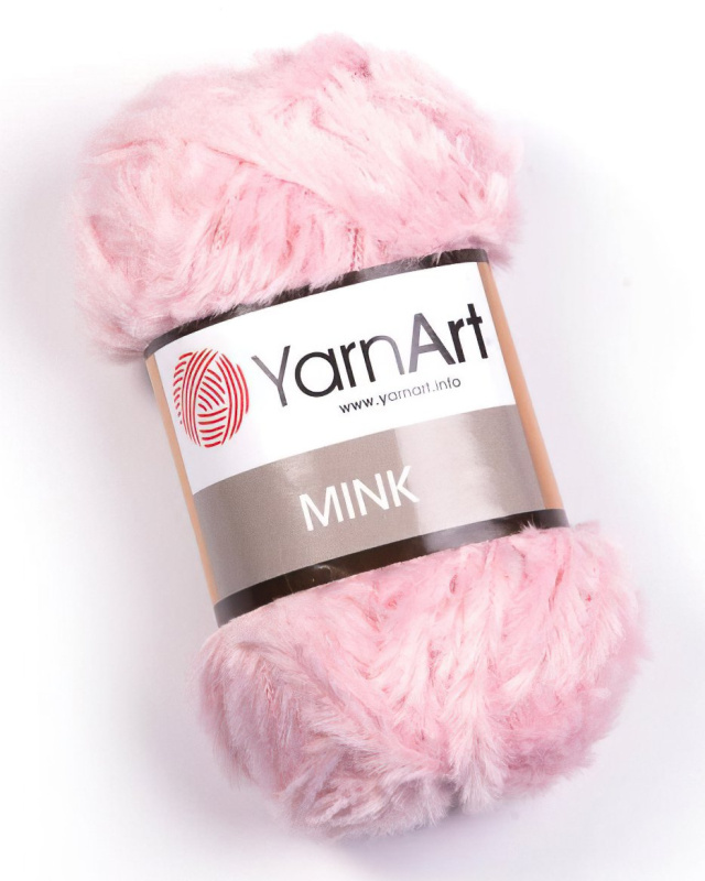 Pletací / háčkovací příze YarnArt MINK 347 světle růžová, kožešinový efekt, jednobarevná 50g/75m