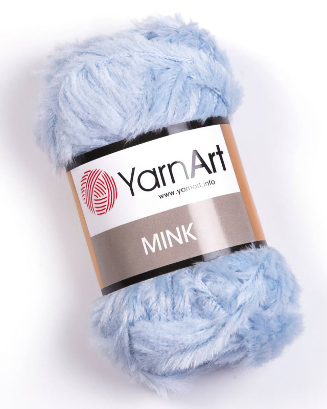 Pletací / háčkovací příze YarnArt MINK 351 světle modrá, kožešinový efekt, jednobarevná 50g/75m