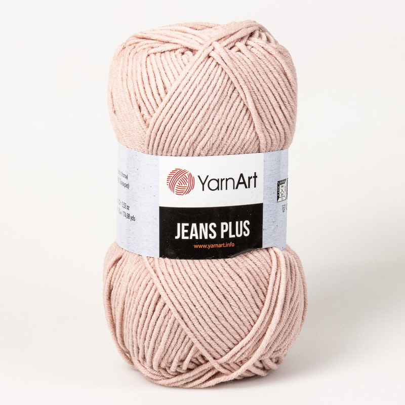 YarnArt pletací / háčkovací příze YarnArt JEANS PLUS 83 starorůžová, jednobarevná, 100g/160m