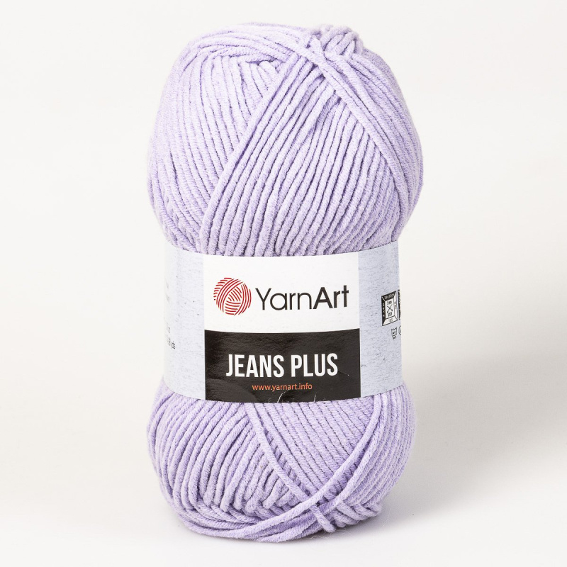 YarnArt pletací / háčkovací příze YarnArt JEANS PLUS 89 světle fialová, jednobarevná, 100g/160m