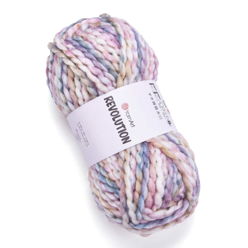 YarnArt pletací příze REVOLUTION 1606 fialkovo-růžová melírovaná, efektní, 150g/75m