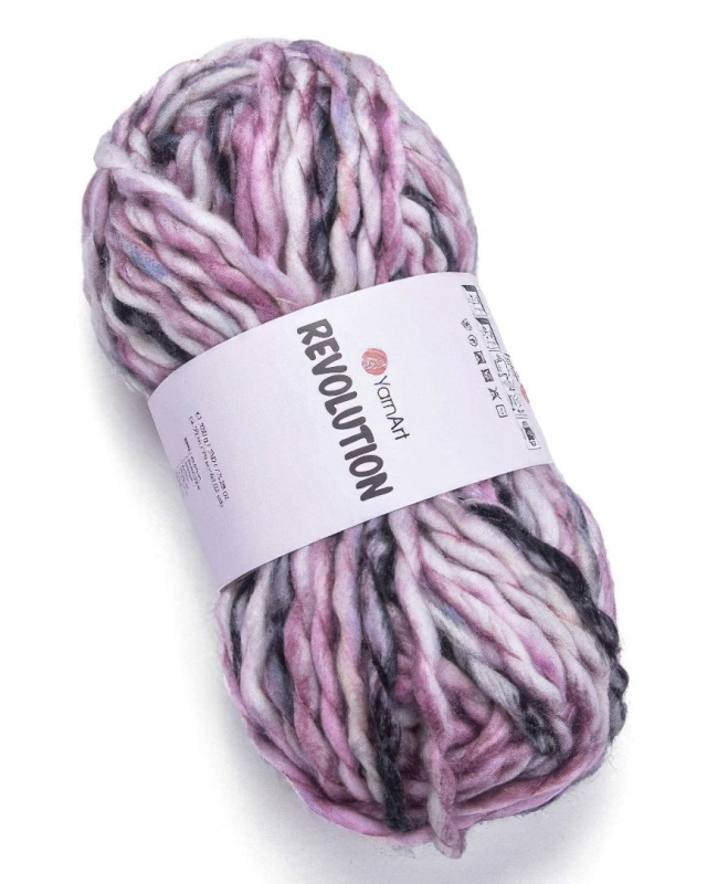 YarnArt pletací příze REVOLUTION 1618 růžová melírovaná, efektní, 150g/75m