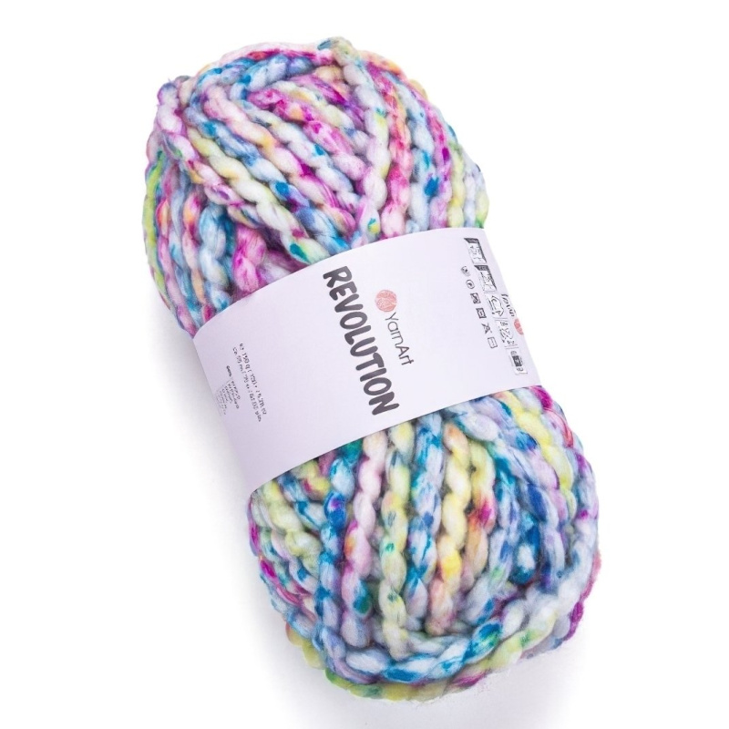 YarnArt pletací příze REVOLUTION 1619 vícebarevná melírovaná, efektní, 150g/75m