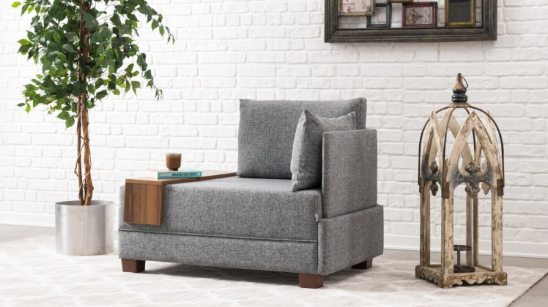 Křeslo / Jednomístná pohovka Fly Armchair Right - Grey