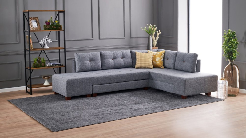 Rohová rozkládací pohovka Manama Corner Sofa Bed Right - Grey