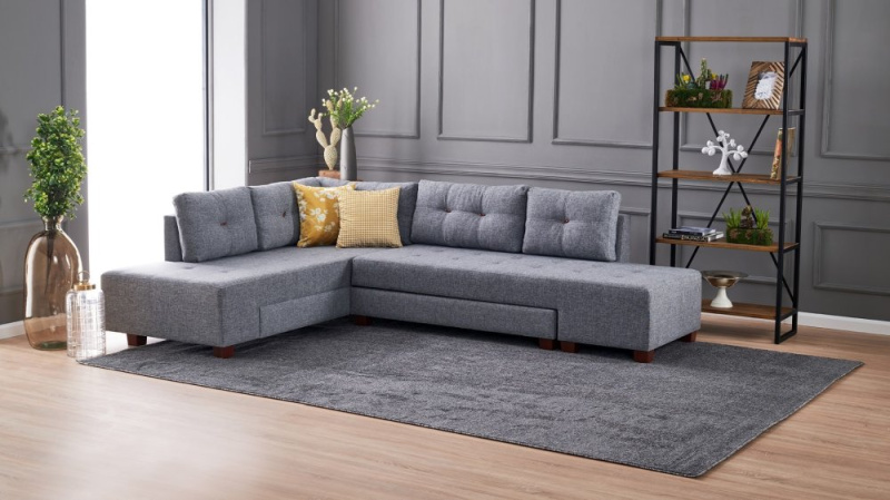 Rohová rozkládací pohovka Manama Corner Sofa Bed Left - Grey