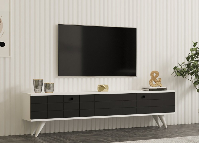 TV stolek Alberi - Anthracite, White