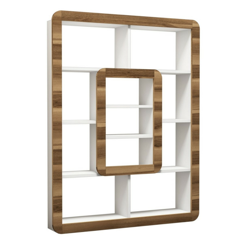 Knihovna Orkide - White, Walnut