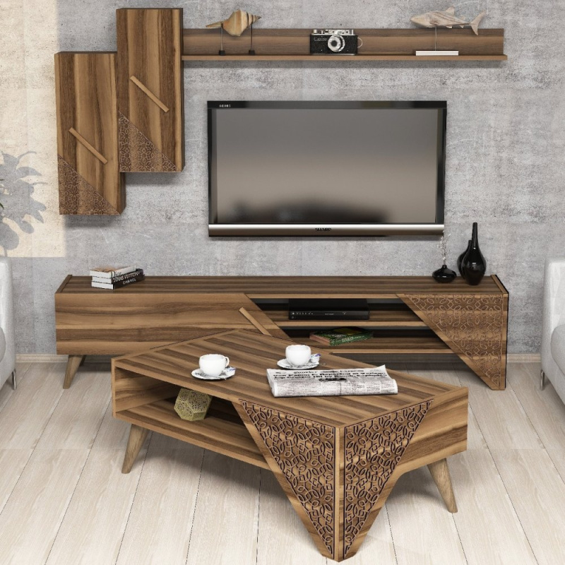 Living Room Furniture Set Beril - Walnut
