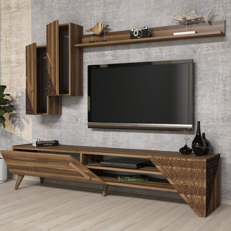 TV stěna / Sestava pod TV Beril - Walnut