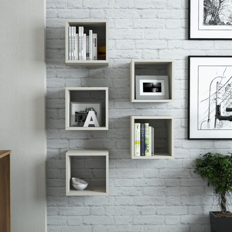 Nástěnná police Box - Cream