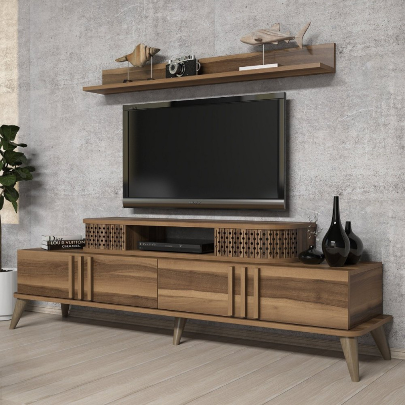 TV stěna / Sestava pod TV Eylül - Walnut