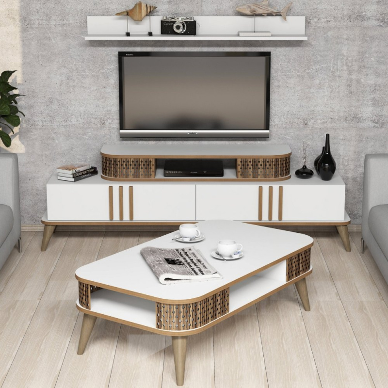 Living Room Furniture Set Eylül - White