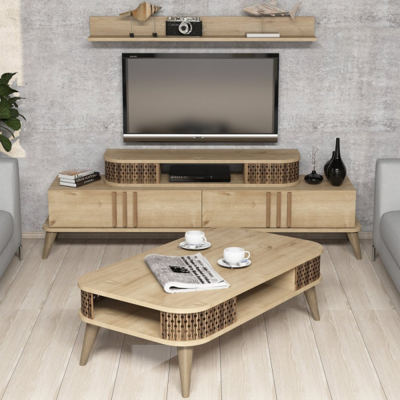 Living Room Furniture Set Eylül - Oak