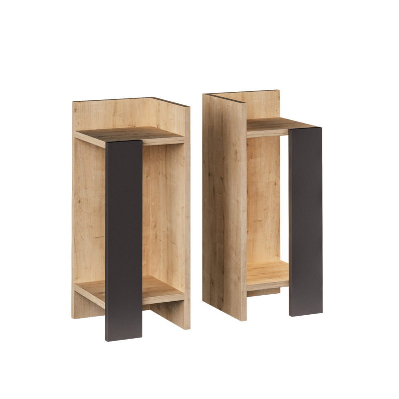 Noční stolek Elos - Oak, Anthracite