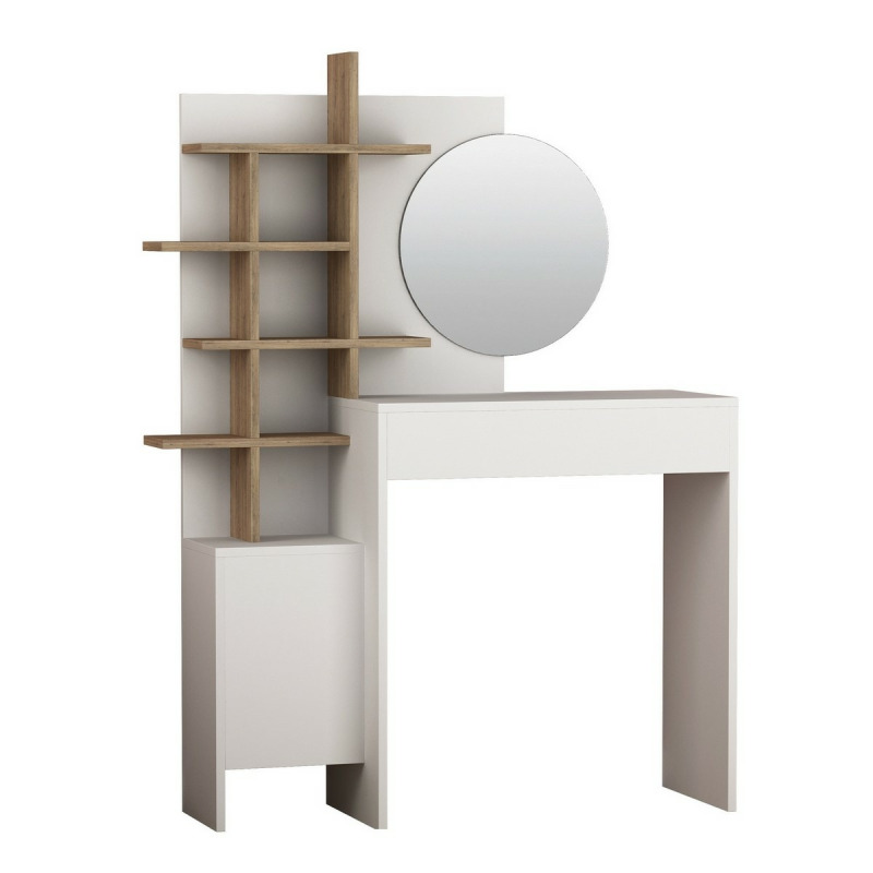 Toaletní stolek Mup - White, Oak