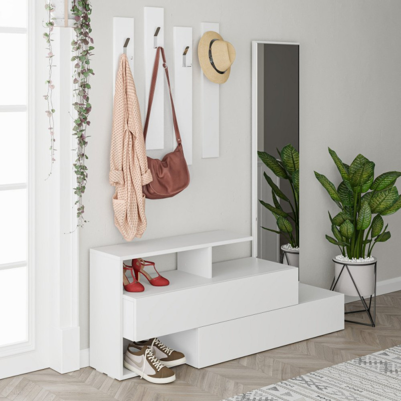 Předsíňová stěna Ramda - White