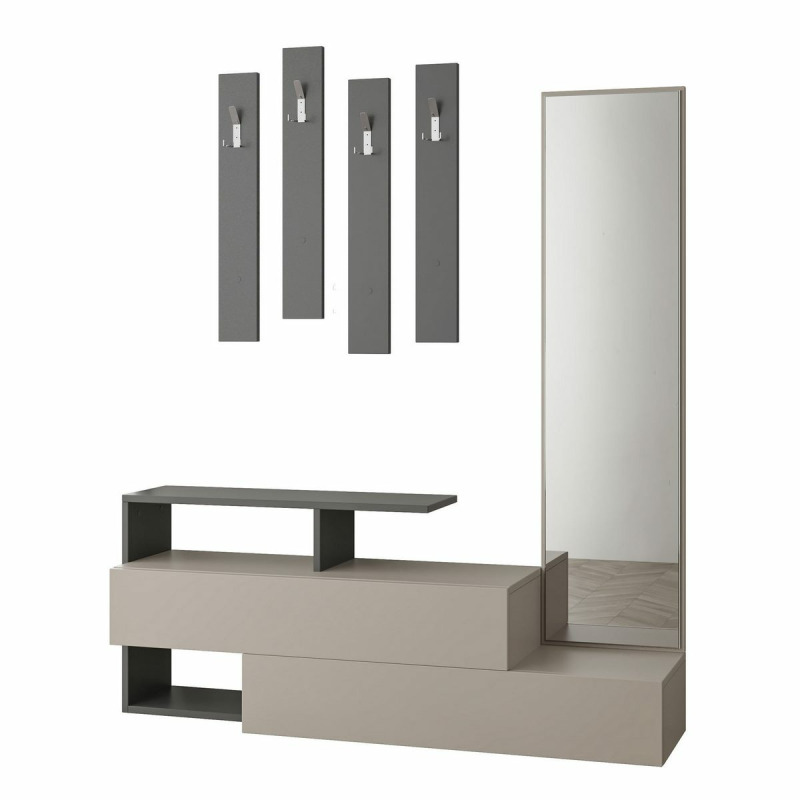 Předsíňová stěna Ramda - Light Mocha, Anthracite