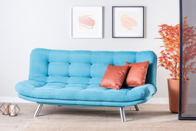 Trojmístná rozkládací pohovka Misa Sofabed - Turquoise