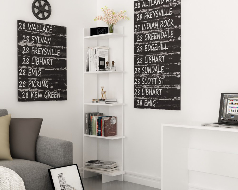 Knihovna Als - White