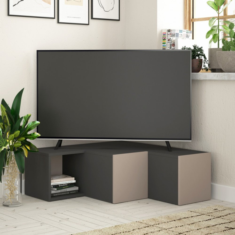TV stolek Compact - Anthracite, Light Mocha