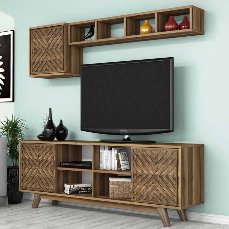 TV stěna / Sestava pod TV Inci - Walnut