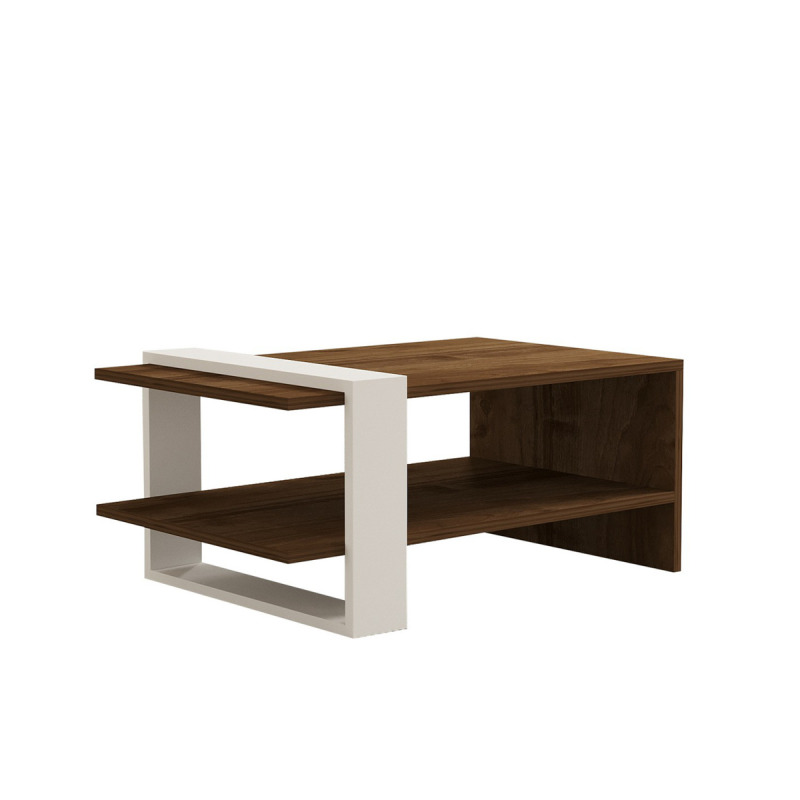 Konferenční stolek Gaye - Walnut, White