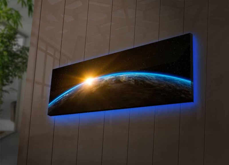 Dekorativní LED osvětlený obraz na plátně 3090NASA-018