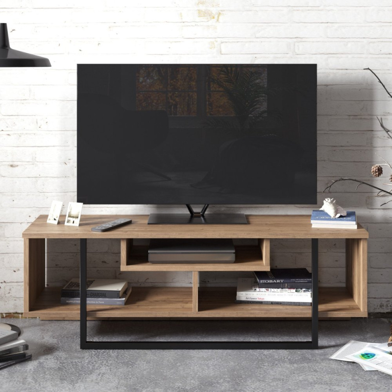 TV stolek Asal (120) - Walnut, Black