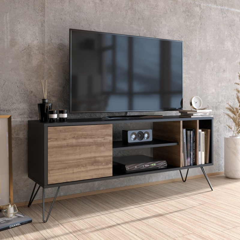 TV stolek Mistico (140) - Walnut, Black