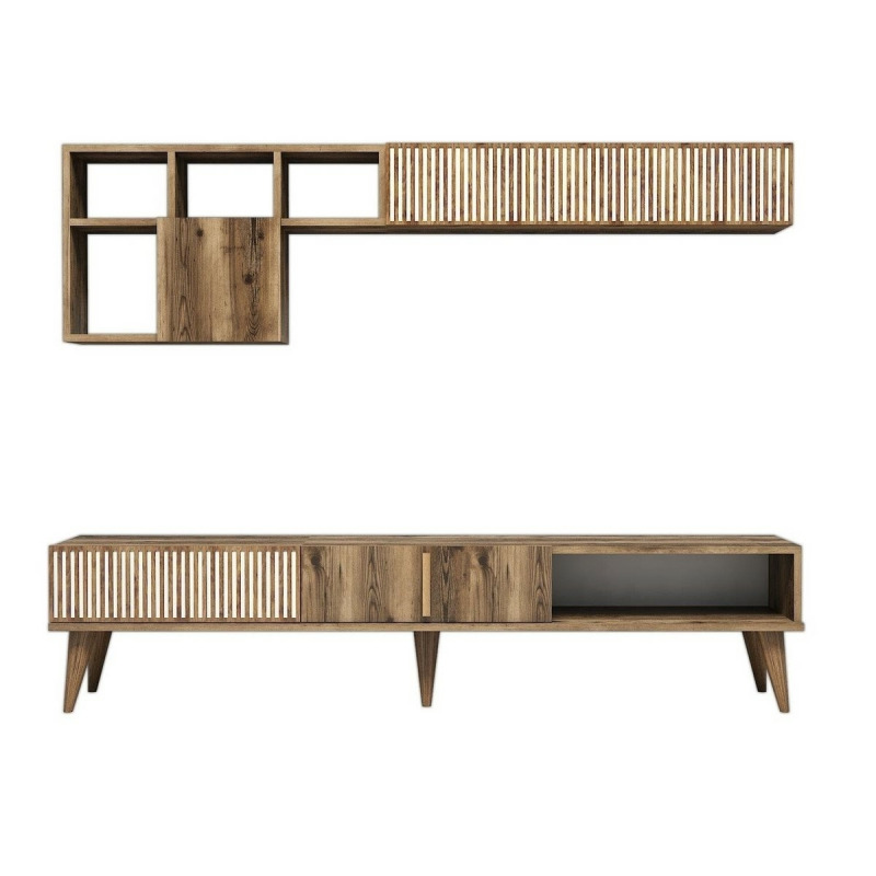 TV stěna / Sestava pod TV Milan - Walnut