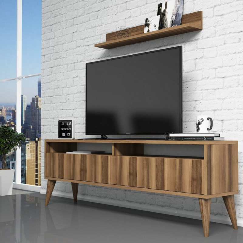 TV stěna / Sestava pod TV Best - Walnut