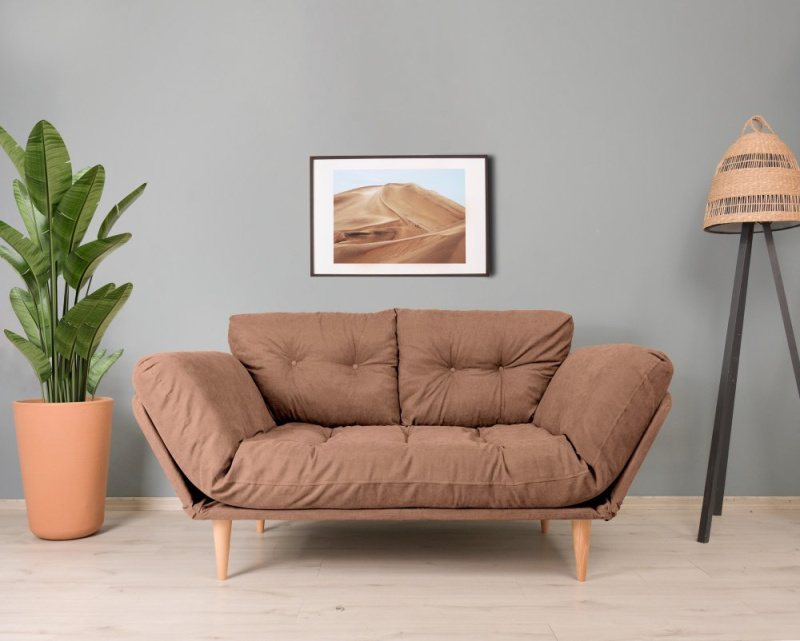 Trojmístná rozkládací pohovka Nina Daybed - Light Brown GR102