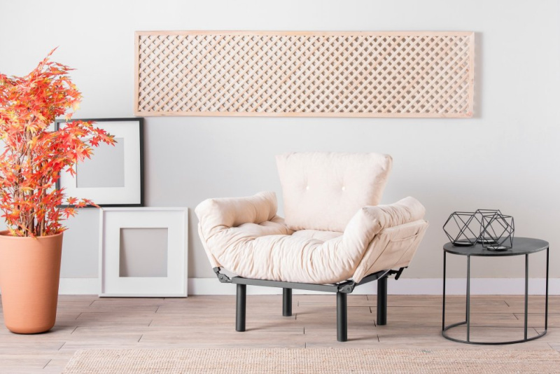 Křeslo ušák Nitta Single - Cream